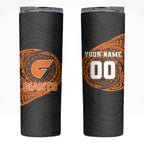 Personalized Giants Polynesian Skinny Tumbler Tribal Chest and Sleeve Tattoo Heritage Warrior