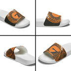 Personalized Giants Polynesian Slide Sandals Tribal Chest and Sleeve Tattoo Heritage Warrior