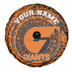 Personalized Giants Polynesian Spare Tire Cover Tribal Chest and Sleeve Tattoo Heritage Warrior