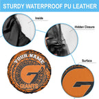Personalized Giants Polynesian Spare Tire Cover Tribal Chest and Sleeve Tattoo Heritage Warrior