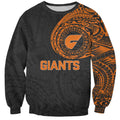 Personalized Giants Polynesian Sweatshirt Tribal Chest and Sleeve Tattoo Heritage Warrior