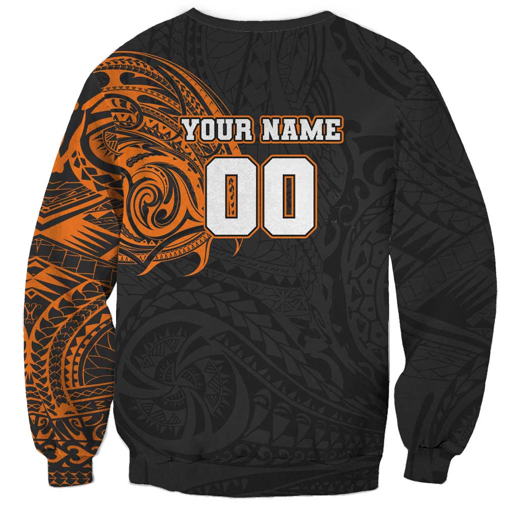 Personalized Giants Polynesian Sweatshirt Tribal Chest and Sleeve Tattoo Heritage Warrior