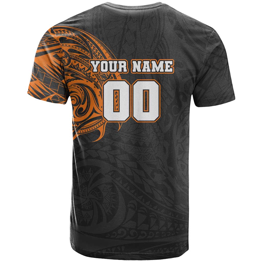 Personalized Giants Polynesian T Shirt Tribal Chest and Sleeve Tattoo Heritage Warrior