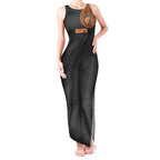 Personalized Giants Polynesian Tank Maxi Dress Tribal Chest and Sleeve Tattoo Heritage Warrior