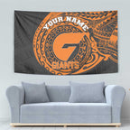 Personalized Giants Polynesian Tapestry Tribal Chest and Sleeve Tattoo Heritage Warrior