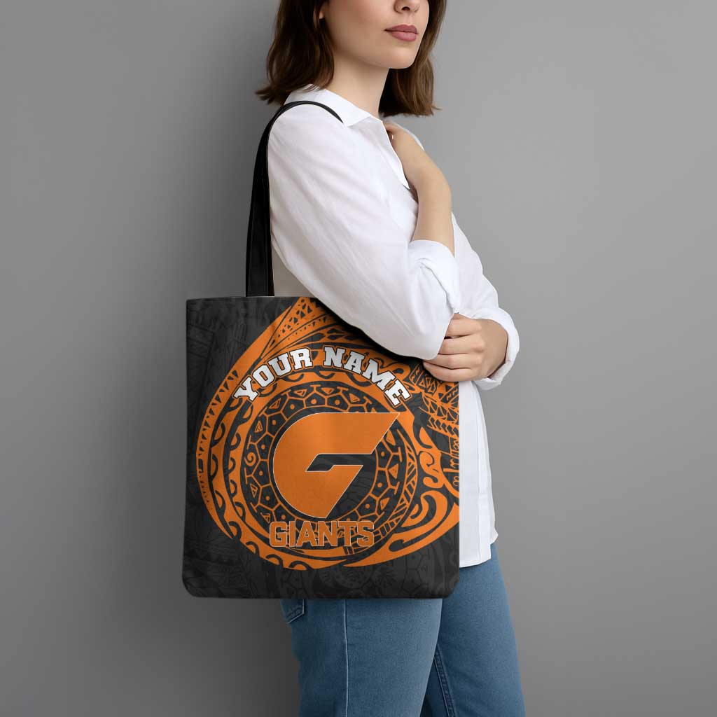 Personalized Giants Polynesian Tote Bag Tribal Chest and Sleeve Tattoo Heritage Warrior