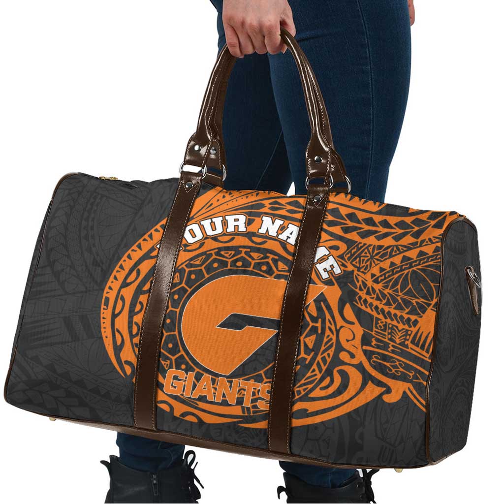 Personalized Giants Polynesian Travel Bag Tribal Chest and Sleeve Tattoo Heritage Warrior