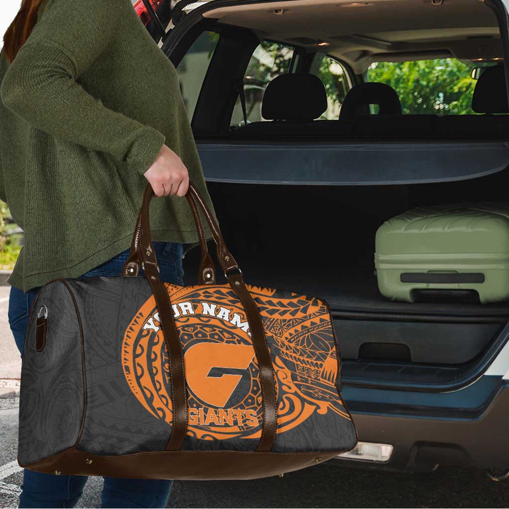 Personalized Giants Polynesian Travel Bag Tribal Chest and Sleeve Tattoo Heritage Warrior