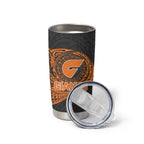 Personalized Giants Polynesian Tumbler Cup Tribal Chest and Sleeve Tattoo Heritage Warrior