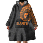 Personalized Giants Polynesian Wearable Blanket Hoodie Tribal Chest and Sleeve Tattoo Heritage Warrior