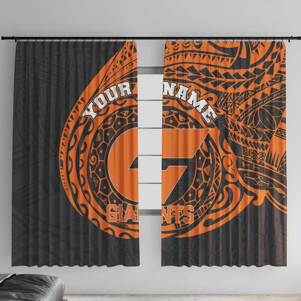 Personalized Giants Polynesian Window Curtain Tribal Chest and Sleeve Tattoo Heritage Warrior