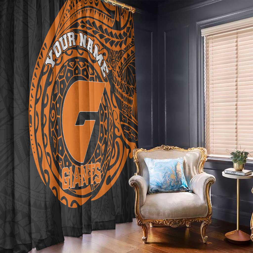 Personalized Giants Polynesian Window Curtain Tribal Chest and Sleeve Tattoo Heritage Warrior