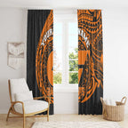 Personalized Giants Polynesian Window Curtain Tribal Chest and Sleeve Tattoo Heritage Warrior