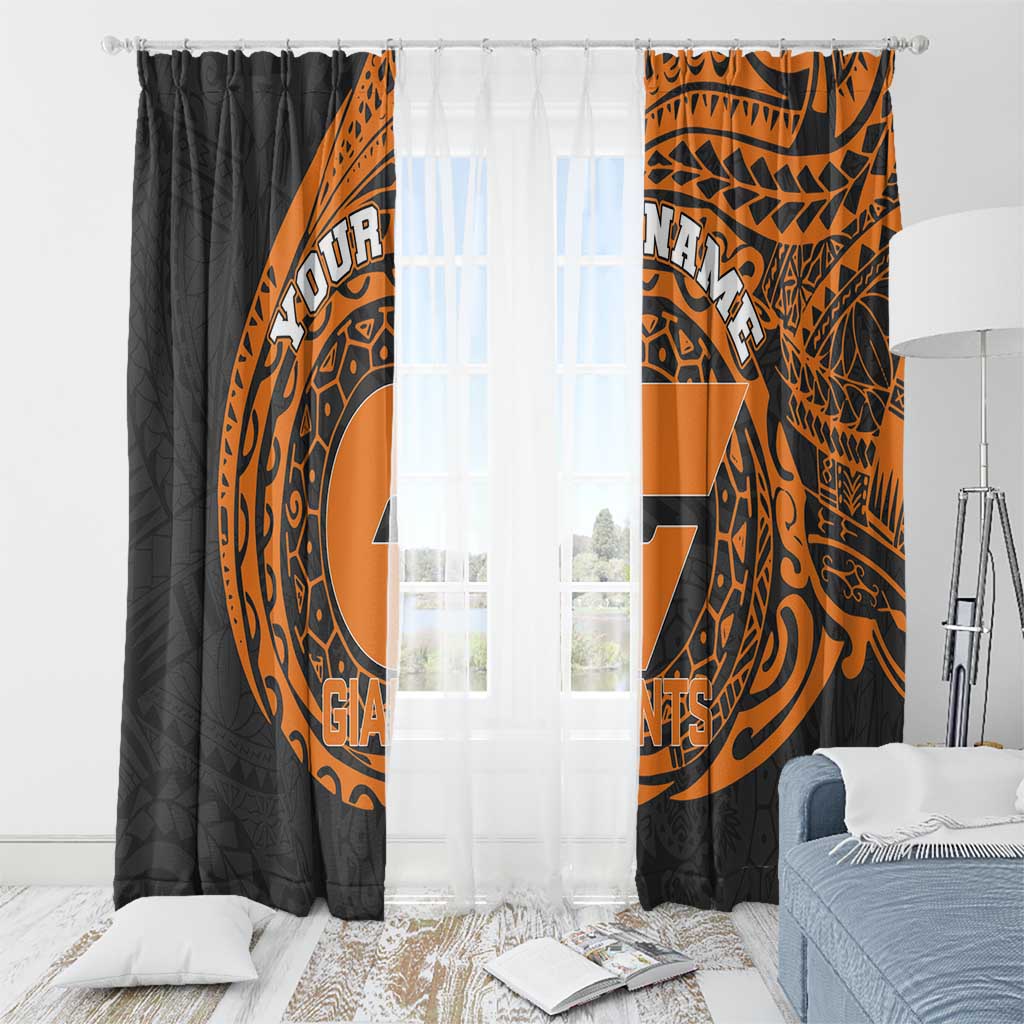 Personalized Giants Polynesian Window Curtain Tribal Chest and Sleeve Tattoo Heritage Warrior