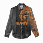 Personalized Giants Polynesian Women Casual Shirt Tribal Chest and Sleeve Tattoo Heritage Warrior