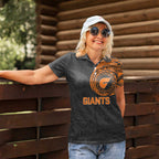 Personalized Giants Polynesian Women Polo Shirt Tribal Chest and Sleeve Tattoo Heritage Warrior