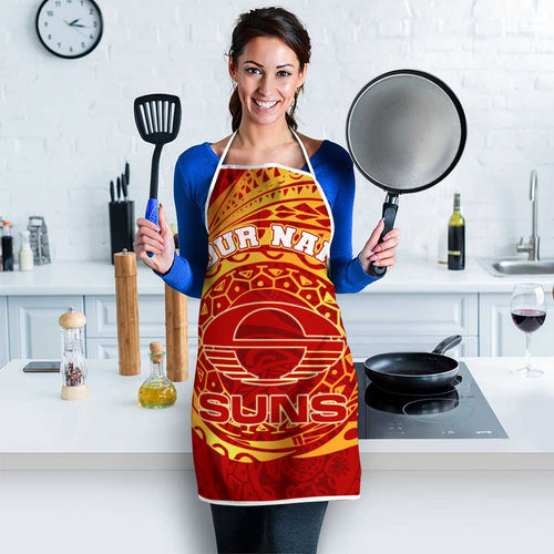 Personalized Gold Coast Suns Polynesian Apron Tribal Chest and Sleeve Tattoo Heritage Warrior