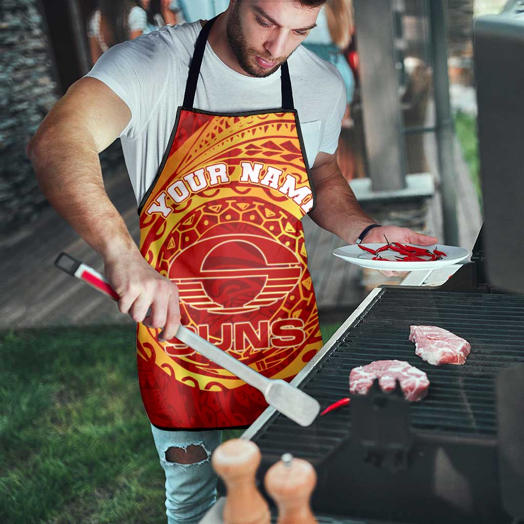 Personalized Gold Coast Suns Polynesian Apron Tribal Chest and Sleeve Tattoo Heritage Warrior