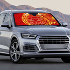 Personalized Gold Coast Suns Polynesian Auto Sun Shade Tribal Chest and Sleeve Tattoo Heritage Warrior