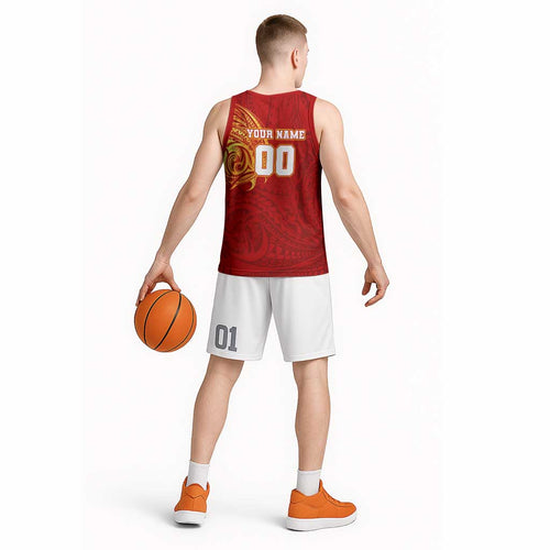 Personalized Gold Coast Suns Polynesian Basketball Jersey Tribal Chest and Sleeve Tattoo Heritage Warrior