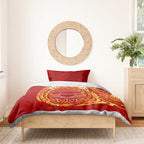 Personalized Gold Coast Suns Polynesian Bedding Set Tribal Chest and Sleeve Tattoo Heritage Warrior
