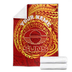 Personalized Gold Coast Suns Polynesian Blanket Tribal Chest and Sleeve Tattoo Heritage Warrior