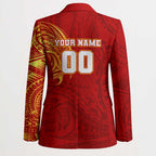 Personalized Gold Coast Suns Polynesian Blazer Tribal Chest and Sleeve Tattoo Heritage Warrior