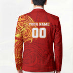 Personalized Gold Coast Suns Polynesian Blazer Tribal Chest and Sleeve Tattoo Heritage Warrior