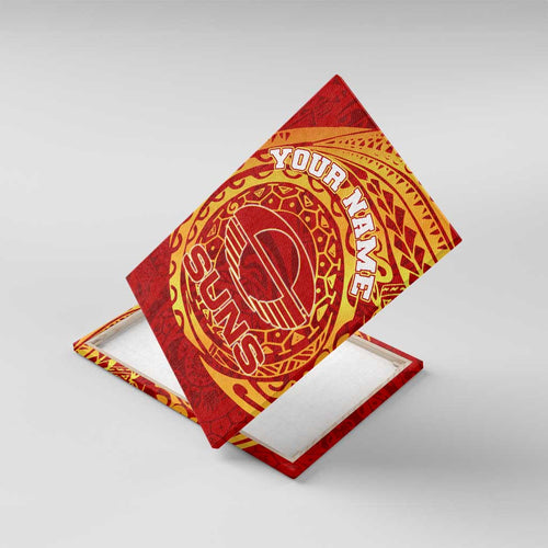 Personalized Gold Coast Suns Polynesian Canvas Wall Art Tribal Chest and Sleeve Tattoo Heritage Warrior