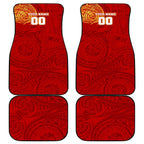 Personalized Gold Coast Suns Polynesian Car Mats Tribal Chest and Sleeve Tattoo Heritage Warrior