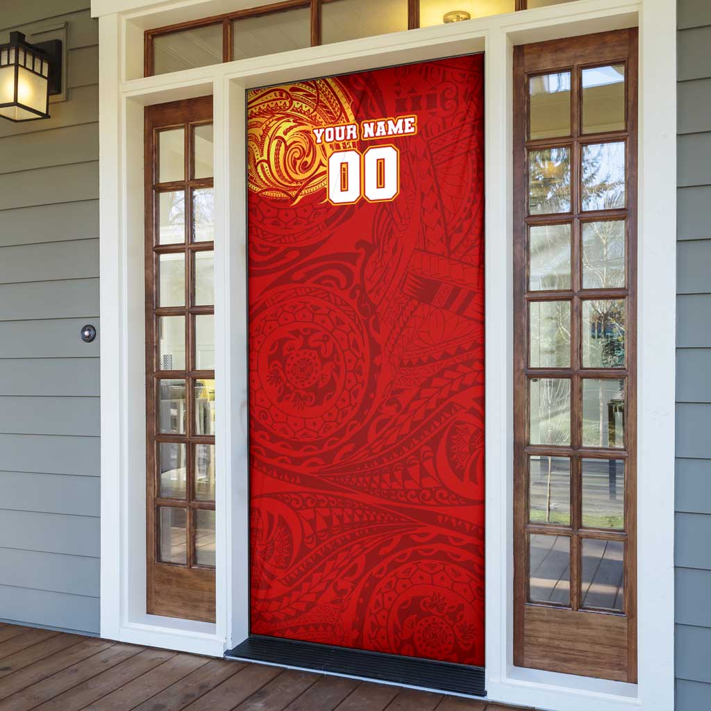 Personalized Gold Coast Suns Polynesian Door Cover Tribal Chest and Sleeve Tattoo Heritage Warrior