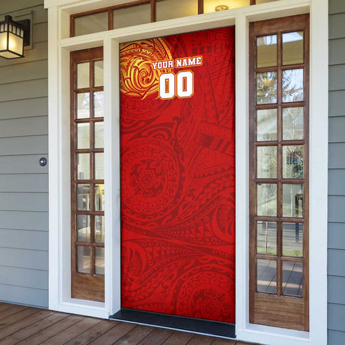 Personalized Gold Coast Suns Polynesian Door Cover Tribal Chest and Sleeve Tattoo Heritage Warrior
