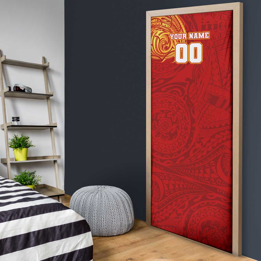 Personalized Gold Coast Suns Polynesian Door Cover Tribal Chest and Sleeve Tattoo Heritage Warrior