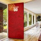 Personalized Gold Coast Suns Polynesian Door Cover Tribal Chest and Sleeve Tattoo Heritage Warrior
