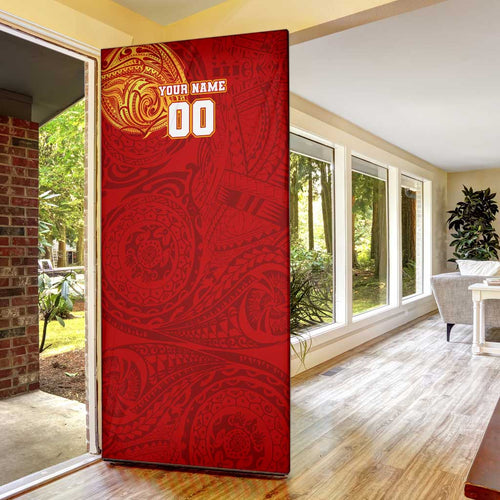 Personalized Gold Coast Suns Polynesian Door Cover Tribal Chest and Sleeve Tattoo Heritage Warrior