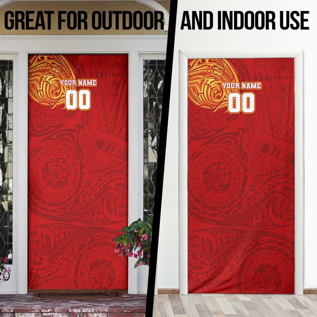 Personalized Gold Coast Suns Polynesian Door Cover Tribal Chest and Sleeve Tattoo Heritage Warrior