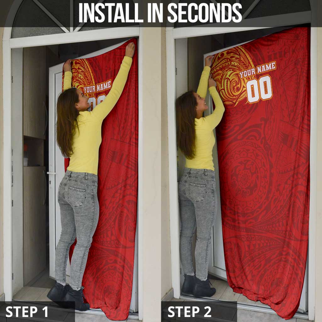 Personalized Gold Coast Suns Polynesian Door Cover Tribal Chest and Sleeve Tattoo Heritage Warrior