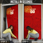 Personalized Gold Coast Suns Polynesian Door Cover Tribal Chest and Sleeve Tattoo Heritage Warrior