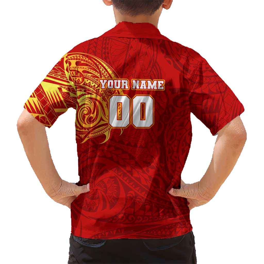 Personalized Gold Coast Suns Polynesian Family Matching Tank Maxi Dress and Hawaiian Shirt Tribal Chest and Sleeve Tattoo Heritage Warrior