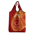 Personalized Gold Coast Suns Polynesian Grocery Bag Tribal Chest and Sleeve Tattoo Heritage Warrior