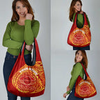 Personalized Gold Coast Suns Polynesian Grocery Bag Tribal Chest and Sleeve Tattoo Heritage Warrior