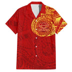 Personalized Gold Coast Suns Polynesian Hawaiian Shirt Tribal Chest and Sleeve Tattoo Heritage Warrior