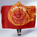 Personalized Gold Coast Suns Polynesian Hooded Blanket Tribal Chest and Sleeve Tattoo Heritage Warrior