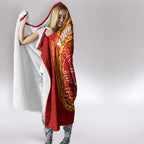 Personalized Gold Coast Suns Polynesian Hooded Blanket Tribal Chest and Sleeve Tattoo Heritage Warrior