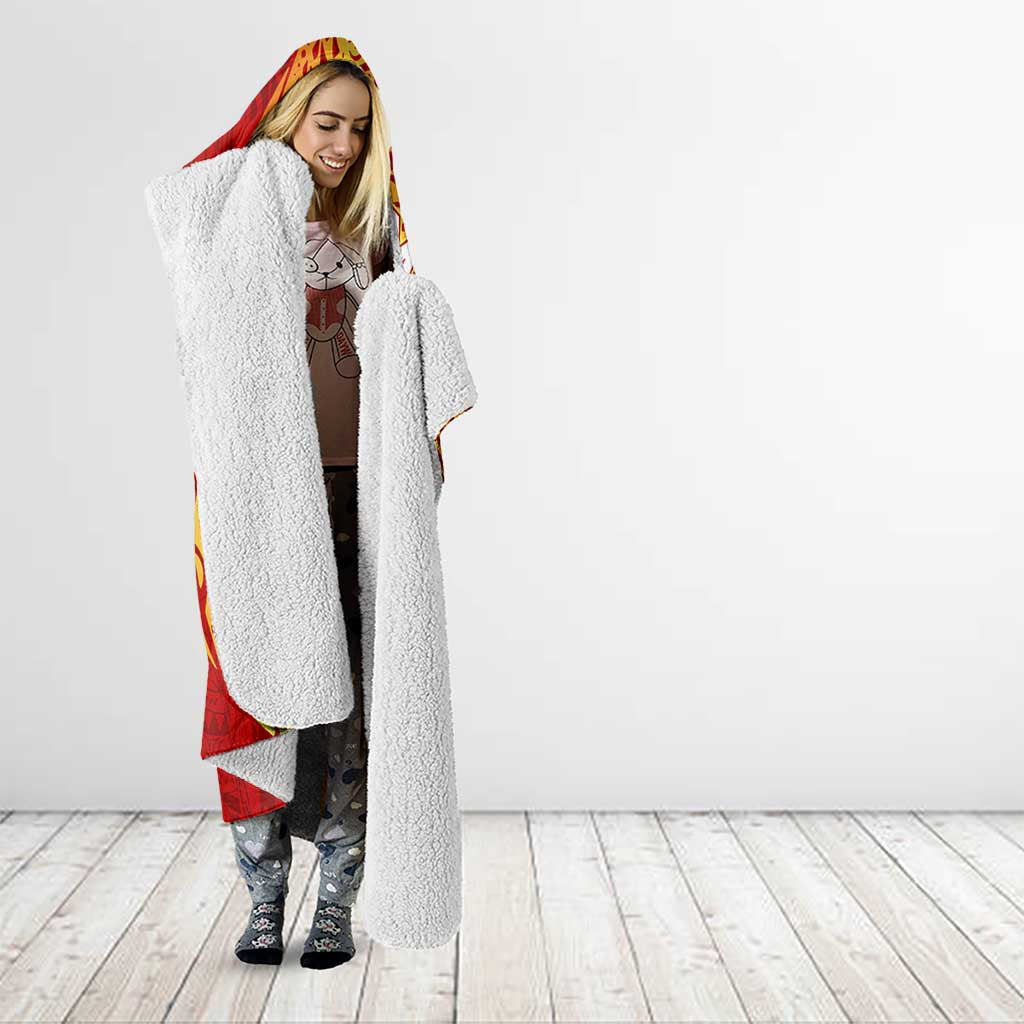 Personalized Gold Coast Suns Polynesian Hooded Blanket Tribal Chest and Sleeve Tattoo Heritage Warrior