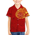 Personalized Gold Coast Suns Polynesian Kid Hawaiian Shirt Tribal Chest and Sleeve Tattoo Heritage Warrior