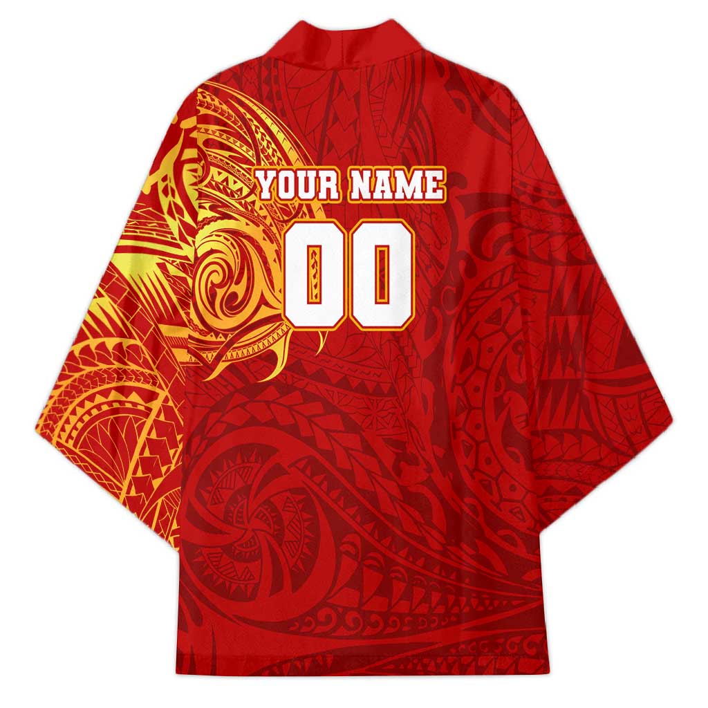 Personalized Gold Coast Suns Polynesian Kimono Tribal Chest and Sleeve Tattoo Heritage Warrior