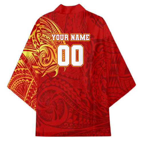 Personalized Gold Coast Suns Polynesian Kimono Tribal Chest and Sleeve Tattoo Heritage Warrior