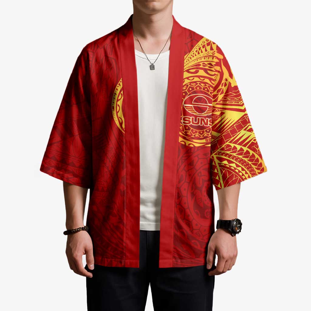 Personalized Gold Coast Suns Polynesian Kimono Tribal Chest and Sleeve Tattoo Heritage Warrior