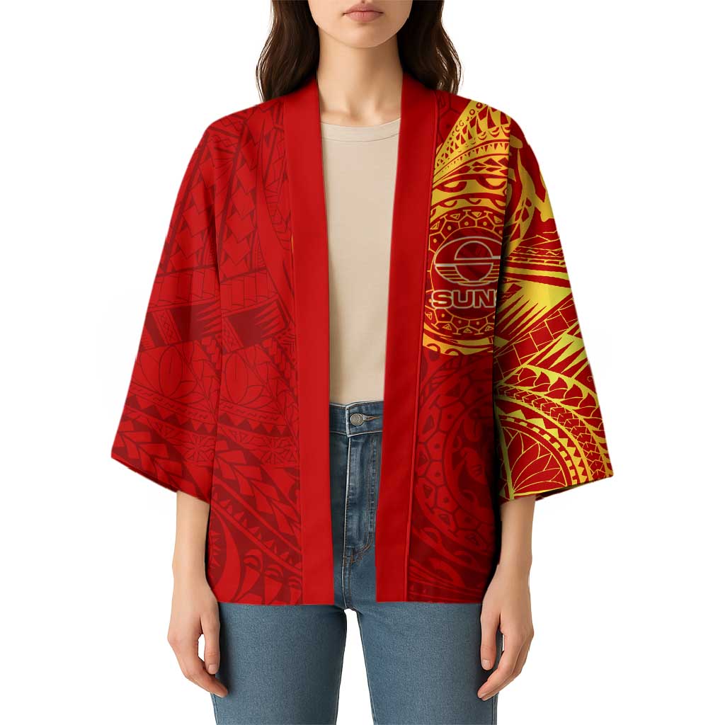Personalized Gold Coast Suns Polynesian Kimono Tribal Chest and Sleeve Tattoo Heritage Warrior